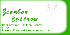 zsombor czitrom business card